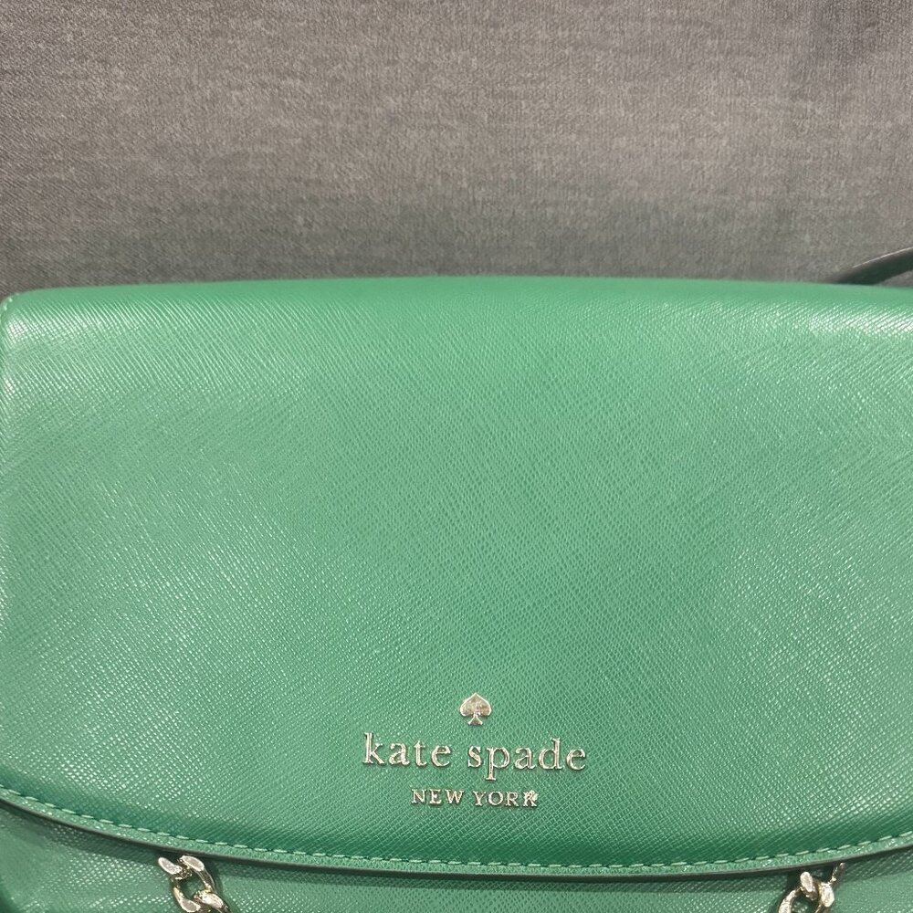 Kate Spade Carson Crossbody Saffiano Leather Green - Picture 9 of 9
